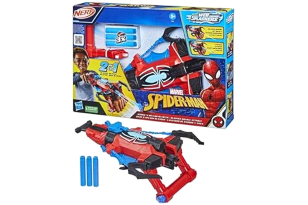 NERF Hasbro Marvel, Blaster Strike 'N Splash by Spider-Man, Superhero Toys, Age 5 and up, Spider-Man Nerf Blaster, Soaker Function