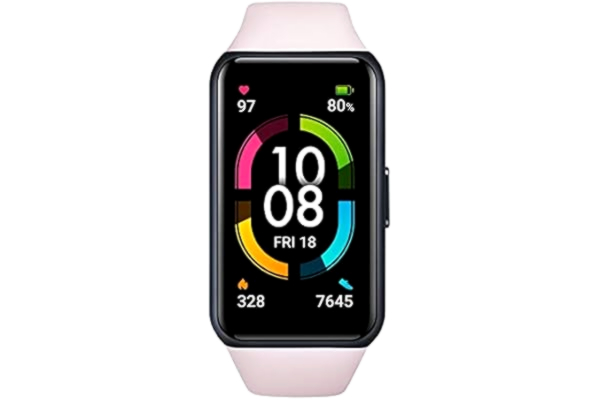 Honor  Band 6 SmartWatch, fitnesstracker, fitnessarmband met SpO2-hartslagmeter, 5 ATM waterdicht, hartslagmeter, activiteitstracker, stappenteller, horloge voor heren en dames, roze