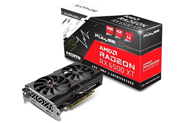 Sapphire  Radeon RX 6500 XT Pulse - 4GB GDDR6 RAM - Näytönohjaimet