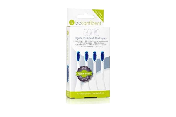 BeconfiDent Beconfident Sonic borsthuvuden 4-pack vanlig vit