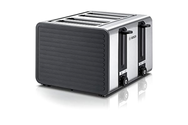 Bosch  TAT7S45 4slice(s) 1800W Black, Stainless steel toaster