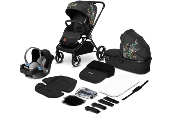 Lionelo  Mika Kinderwagen 3in1 set: wandelwagen, wieg, autostoel. Inclusief muggennet, voetenzak, rubber wielen, lichte constructie (DREAMIN)