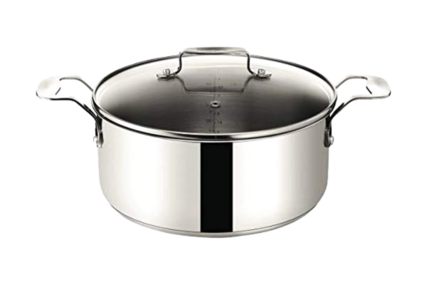 Tefal  Jamie Oliver E7914614 garnek indukcyjny ze stali nierdzewnej 24 cm ze szklaną pokrywką
