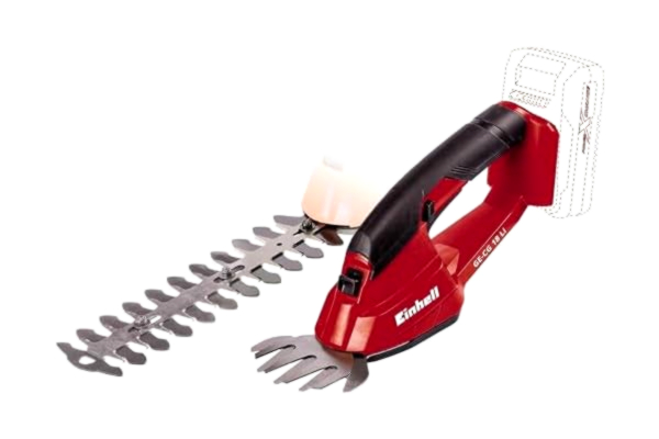 Einhell  Sladdlös gräs- och busksax GC-CG 18 Li-Solo Power X-Change (Li-Ion, 18 V, Klippbredd gräsklippblad 100 mm, klippbredd buskkniv 200 mm, utan batteri och laddare)