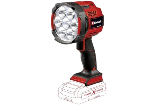 Einhell  batterilampa TE-CL 18/2500 LiAC-Solo Power X-Change (LiIon, 18 V, 2500 lm ljusflöde genom 7 lysdioder, 6500 K ljustemperatur, stativgänga, utan batteri och laddare)