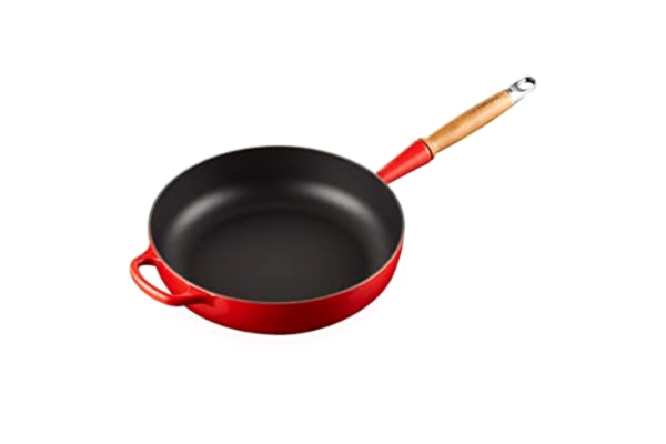 Le Creuset  Signature sauteringspanna i gjutjärn med trähandtag 28 cm Cerise