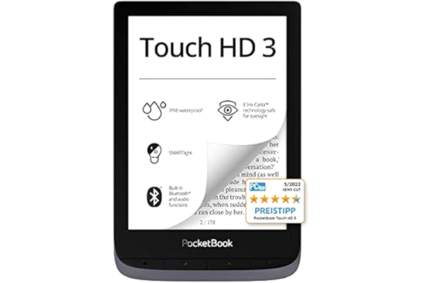 PocketBook  Touch HD 3 e-book reader Touchscreen 16 GB Wi-Fi Black, Grey