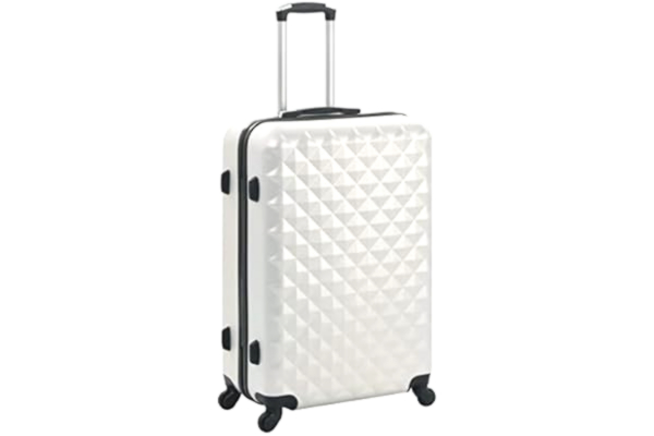vidaXL  Valise Rigide 3 pcs Argenté Brillant ABS