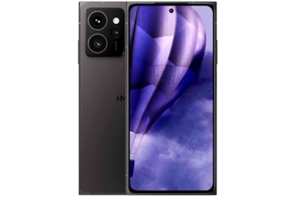 HMD  Skyline Smartphone med 6,55-tums LCD-skärm, 128 GB lagring, 8 GB RAM, 5G Android 14, dubbla SIM-kort, Snapdragon 3,4 GHz-processor, 5000 mAh batteri, svart
