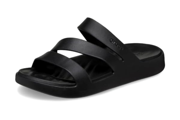 Crocs  kvinnors getaway strappy sandal, Svart, 36/37 EU