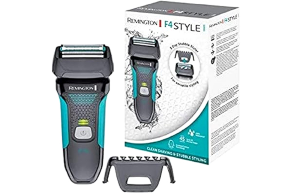 Remington  F4 Style Series Blade Shaver - Wireless Shaver, Independent Double Flexible Sheets, Pivoting Head, 1 Accessory, 45 min Autonomy, Waterproof - F4000