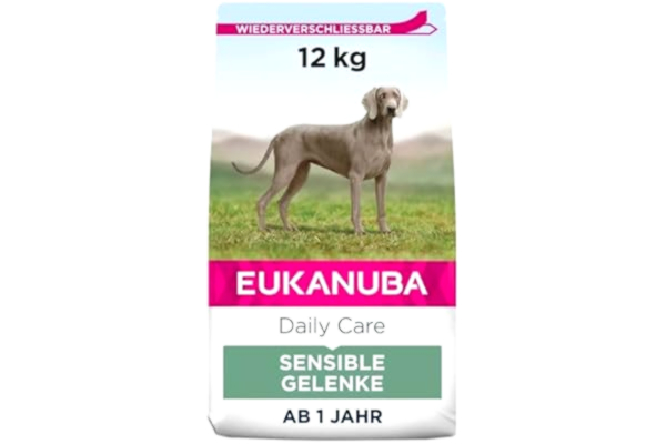 Eukanuba  Daily Care Sensitive Joints hundfoder – torrfoder för hundar med ledbesvär – specialfoder lämplig för alla vuxna raser, 12 kg