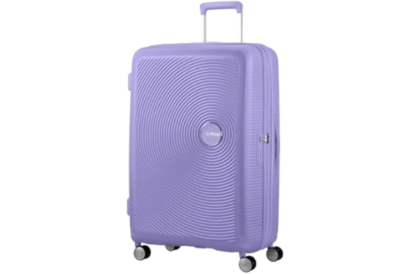 American Tourister  Soundbox - Stor Hård Resväska, 77 cm - Trolleyväska med 4 Hjul, TSA-lås, Expanderbar & Lätt, 97/110L, Lila (Lavender)