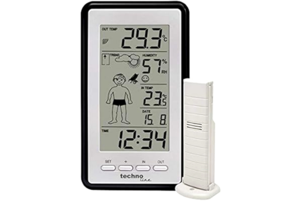 Technoline  WS 9632-IT Weather Station with Radio Controlled Clock timing signal from Frankfurt Germany