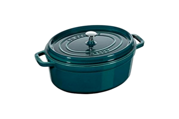 Staub STAUB 1003842 Cast Iron Roaster/Cocotte, Oval 33 cm, 6.7 L, La Mer
