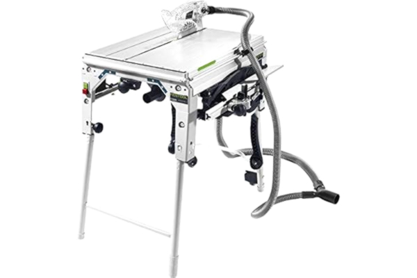 Festool  bordssåg CS 70 EBG PRECISIO (med cirkelsågblad, splitterskydd, vinkelstopp, sugset, skjutbestick, tillbehörsgarage, stöd med transportrulle, luftfilter, insexnyckel)