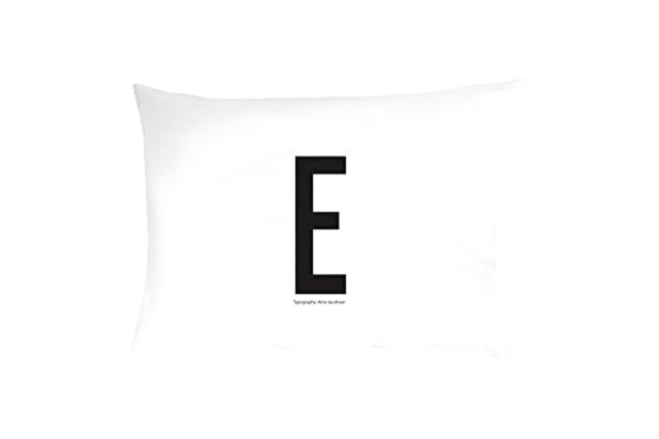 Design Letters Designbokstäver örngott A-Z (70 x 50) E, vit, en storlek