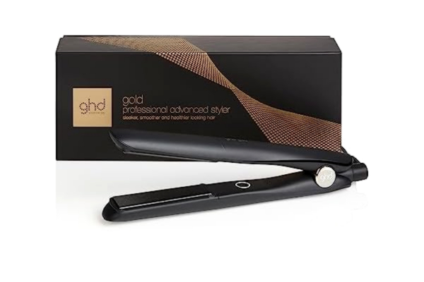 GHD ghd gold - Professionell Plattång För Att Räta Ut, Locka Och Skapa Vågor, Optimal Stylingtemperatur 185ºc, Dubbelzonsteknik, Svart