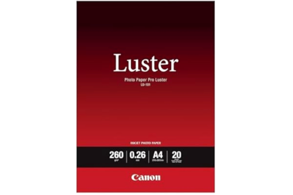 Canon  A4 Pro Luster fotopapper (paket med 20), vit