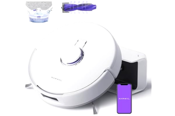 Narwal NARWAL Freo X Plus sug- och torkrobot självtömning, trasselfri svävande borste, 7 800-Pa-sugkraft, 7 veckors självtömning utan sugstation, trelaser hinder undvikande