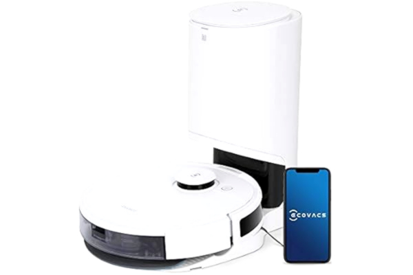 Ecovacs ECOVACS DEEBOT N8+ Aspirateur Robot Laveur 2-en-1 avec Station d'auto-vidage, Aspiration Puissante, Navigation dToF, Nettoyage Personnalisé, Idéal pour Poils d'animaux, Contôle APP/Alexa/Wifi