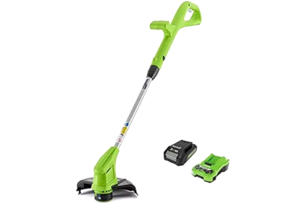 Greenworks  Cordless String Trimmer 24V 25cm incl. 1 Battery 2Ah and Charger, Auto Feed Head, Turnable and Tiltable Motor G24LTK2