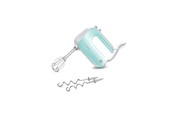 Bosch  Elvisp Styline 500 Watt Turkos - 5 hastigheter - Ergonomiskt handtag - Lätt och enkel att hantera - Stark motor - Sladdlängd 1,4 m - Diskmaskinssäkra vispar och degkrokar - MFQ40302