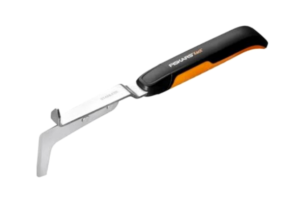 Fiskars  liten ogräsborttagare för att ta bort ogräs och mossa, längd: 33,8 cm, svart/orange, högkvalitativt stål/glasfiberförstärkt plast, Xact, 1027045