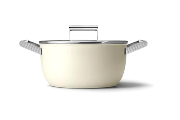 SMEG Smeg 24cm Cream 50's Style Casserole - CKFC2411CRM