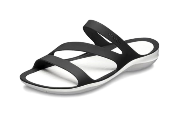 Crocs  Dam Sandal, Svart, Vit, 37/38 EU