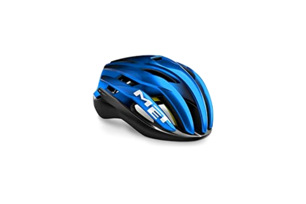MET  Casco Trenta MIPS NEG/Azul Metal.Mate Brillo T Casque Mixte, Non défini, T.A