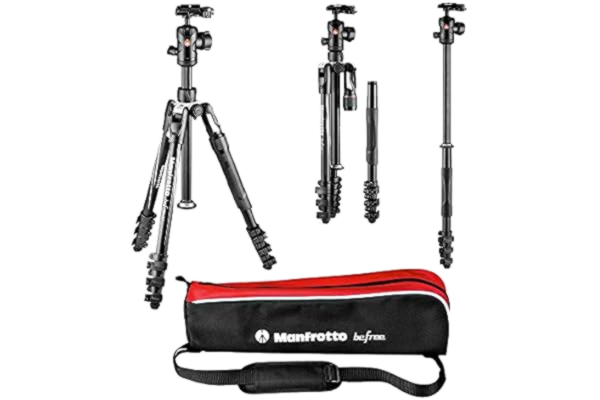 Manfrotto  MKBFRLA4B-BHM Befree Advanced 2N1 Travel Statief met Monopod, Hendel Lock, Statiefzak, Plaat en Ball Head inbegrepen voor Canon, Nikon, Sony, DSLR, CSC, Spiegelloos, Tot 8 kg, Aluminium