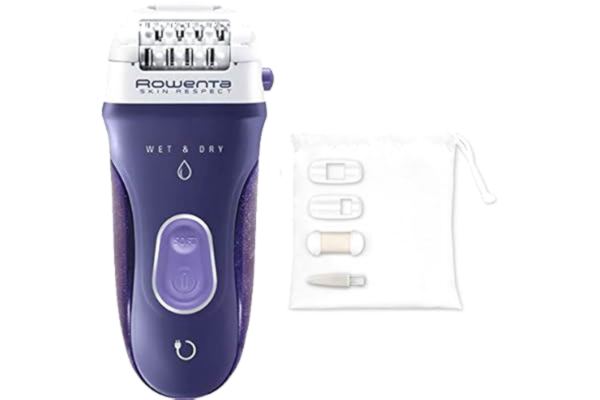 Rowenta  EP8050 Skin Respect elektryczny depilator dla kobiet Wet&Dry, z 5 akcesoriami i technologią, która szanuje skórę, z 5 akcesoriami