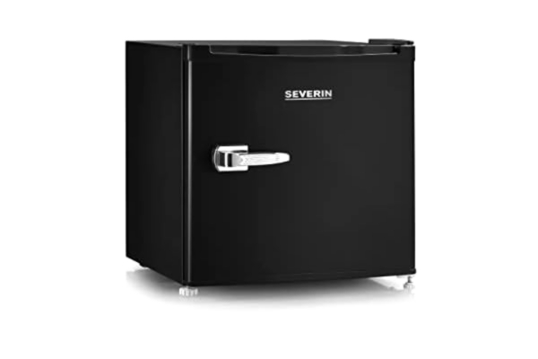 Severin SEVERIN Retro Mini kyl- och frysdisk (31 l), liten frys, minikylskåp med flexibel temperaturkontroll, bordskylskåp, svart, GB 8880