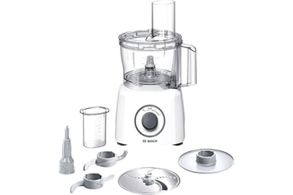 Bosch  Mcm3100W Compacte Keukenmachine, 800 W, 2,3 L, Smartstorage, Wit-Grijs