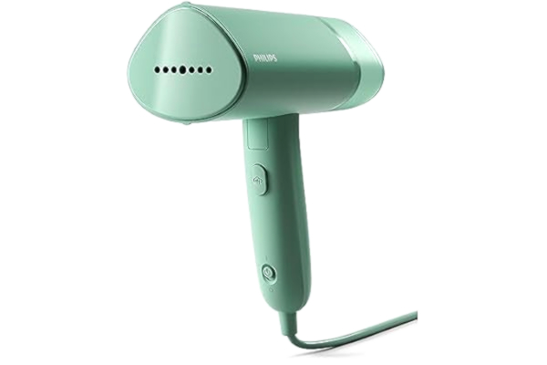 Philips  3000 Series handhållen steamer - 1000W, 20 g/min ånga, Löstagbar 100 ml vattenbehållare, Plastplatta, Grön (STH3010/70)