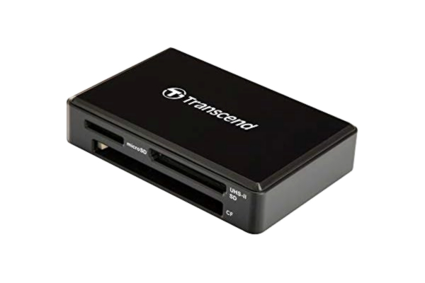 Transcend  USB 3.1 Type-A 3-in-1 Card Reader for SDHC, SDXC, SD, microSDHC, microSDXC, microSD, CompactFlash & UHS-II Card (TS-RDF9K2) Black
