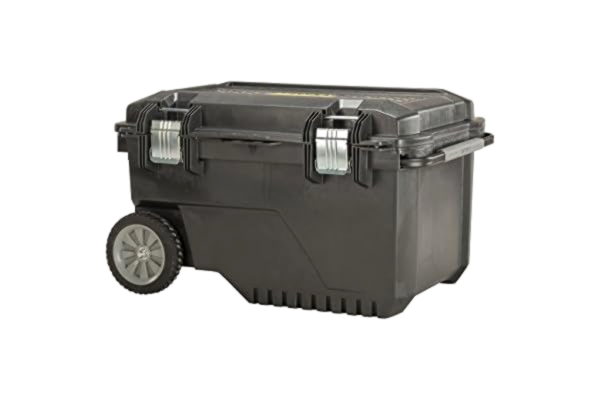 Stanley  FatMax FMST1-73601 przenośna skrzynka narzędziowa (52,5 x 75 x 45 cm, walizka o dużej pojemności 90 litrów, pudełko z tworzywa sztucznego z zagłębieniem w pokrywie, metalowe wsporniki)