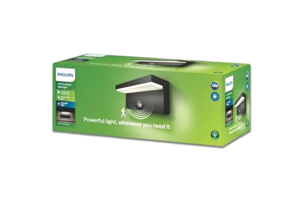 Philips  Bustan Piedestal för Utomhusbruk - Med rörelsesensor(IR), Antracit, 2x4.5W, 2700 Kelvin, 30 000 timmar, Dimbar, Ljuskälla ingår