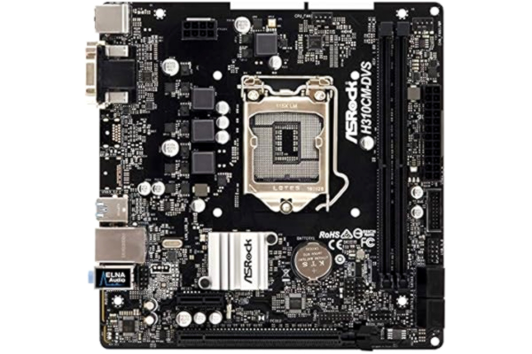 ASRock  H310CM-DVS Hovedkort - Intel H310 - Intel LGA1151 socket - DDR4 RAM - Micro-ATX