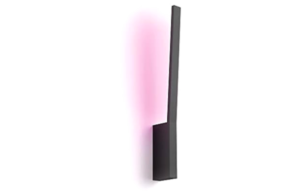 Philips  Hue Liane svart: Vägglampa, Philips Hue White and Color, Zigbee & BT, röststyrning via Amazon Alexa, Google Home, Siri