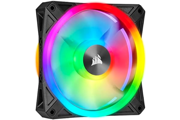 Corsair  QL Series, QL140 RGB, 140mm RGB LED Fan, Dual Pack with Lighting Node CORE