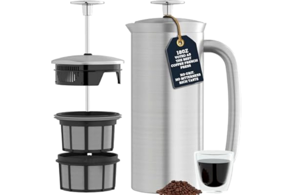 Espro ESPRO French Press P7, borstat rostfritt stål, rostfritt stål, 530 ml