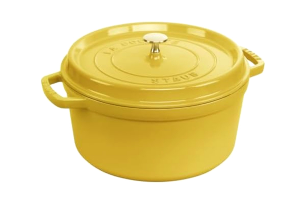Staub STAUB Emaljerad gjutjärnsgryta med lock, alla spisar inklusive induktion, 5–7 personer, rund, 28 cm, 6,70 L, 7 kg, citron