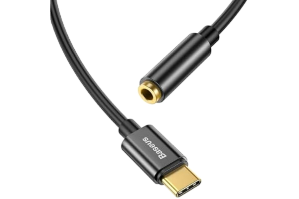 Baseus  Adapter L54 typ-C hane till 3,5 mm kontakt hona (CATL54-01) svart