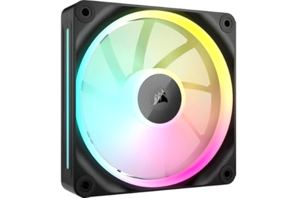 Corsair CORSAIR iCUE LINK LX120 RGB 120 mm PWM-Fläkt Enkelförpackning – Dubbla ljusslingor – Kräver iCUE LINK-Systemhubb (Säljs Separat) – CORSAIR AirGuide-Teknik – Svart