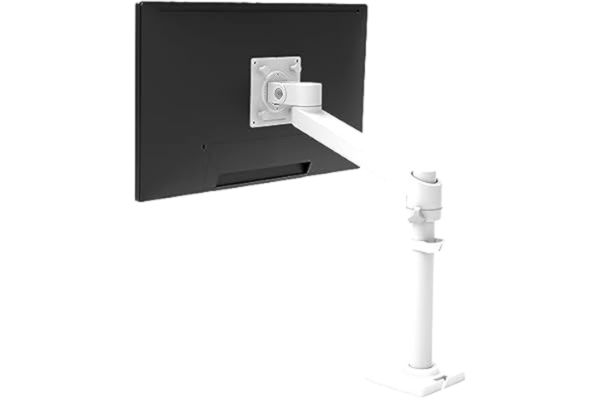 Ergotron ERGOTRON NX monitorarm i vitt – bordsfäste för bildskärmar upp till 34 tum och 8 kg, manuellt justerbar från 19,9–44,7 cm, VESA-standard, 5 års garanti