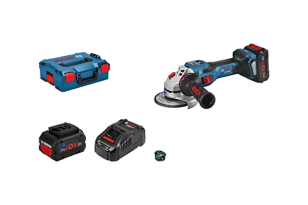 Bosch Szlifierka kątowa GWS 18V-15 SC Bosch Professional BITURBO (Ø tarczy 125 mm, moduł Connectivity, 2 akumulatory ProCORE18V 5,5 Ah + ładowarka, walizka L-BOXX 136)