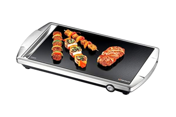 Rommelsbacher  CG 2303/E Glaskeramik Grill, Tischgrill, 2000 W, Edelstahl-schwarz