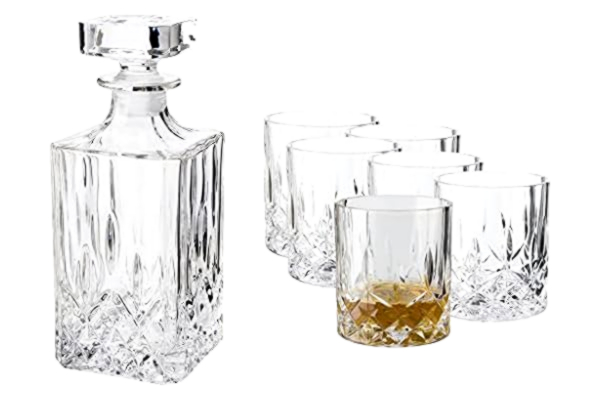Dorre  Vide Whiskeyset - Karaff som rymmer 0,75 l samt 6 whiskeyglas som rymmer 22 cl.